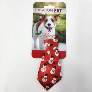 New Fashion Pet Neck Tie Dog XS/S Elastic Collar Accent Christmas Red Snowman  R